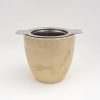 Jilly's Fine Leaf Tea Ceramic Cup and Stainless Steel Tea Strainer